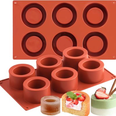 2Pcs Chocolate Candy Mold Silicone Round Molds for Baking Muffin Cake, Dessert, Cookie, Food Bowl, Shot Glass Ice Molds for Freezer